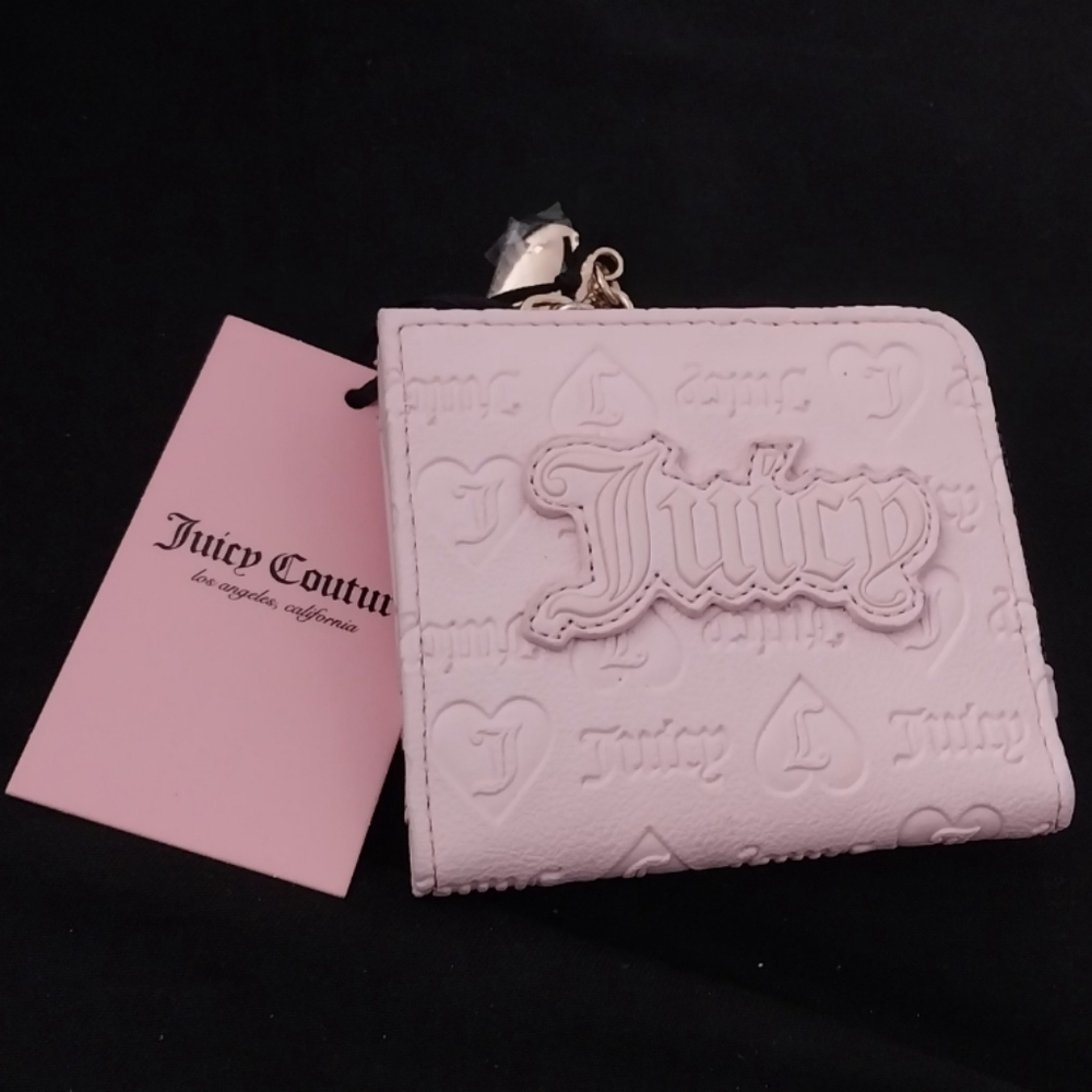 New Juicy Couture Upgrade You L zip card case powder Blush